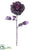 Silk Plants Direct Rose Spray - Eggplant Purple - Pack of 12