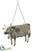 Silk Plants Direct Cow Ornament - Rust - Pack of 4