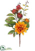 Silk Plants Direct Dahlia, Chinese Lantern Pick - Yellow Rust - Pack of 12