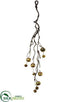 Silk Plants Direct Jingle Bell Hanging Spray - Gold Rust - Pack of 12