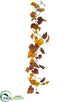 Silk Plants Direct Grape Leaf Garland - Brown Rust - Pack of 6
