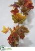 Silk Plants Direct Maple Leaf Garland - Green Rust - Pack of 6