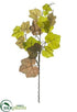 Silk Plants Direct Grape Leaf Spray - Green Rust - Pack of 6