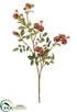 Silk Plants Direct Pompon Rose Spray - Orange Rust - Pack of 6