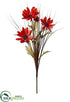 Silk Plants Direct Rudbeckia, Grass Spray - Crimson Rust - Pack of 12