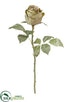 Silk Plants Direct Rose Spray - Green Avocado - Pack of 12