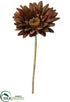 Silk Plants Direct Gerbera Daisy Spray - Coffee - Pack of 12