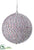 Sequin Ball Ornament - Silver Lavender - Pack of 6