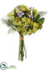 Silk Plants Direct Sedum, Lavender, Lamb's Ear Bouquet - Green Lavender - Pack of 6