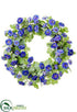 Silk Plants Direct Cornflower Wreath - Purple Lavender - Pack of 6