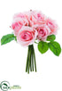 Silk Plants Direct Rose Bouquet - Pink Mauve - Pack of 12