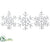 Snowflake Ornament - Clear - Pack of 12