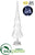 Battery Operated Beaded Glass Cone Tree Table Top - Clear - Pack of 1