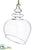Glass Bell Shape Ornament - Clear - Pack of 4