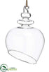 Silk Plants Direct Glass Bell Shape Ornament - Clear - Pack of 4