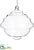 Glass Bell Ornament - Clear - Pack of 6
