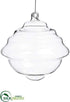 Silk Plants Direct Glass Bell Ornament - Clear - Pack of 6
