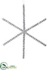 Silk Plants Direct Rhinestone Star Ornament - Clear - Pack of 6