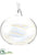 Glass Round Ornament - Clear - Pack of 8