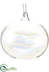 Silk Plants Direct Glass Round Ornament - Clear - Pack of 8