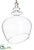 Bell Shape Ornament - Clear - Pack of 6