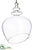 Bell Shape Ornament - Clear - Pack of 6