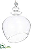 Silk Plants Direct Bell Shape Ornament - Clear - Pack of 6