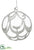 Silk Plants Direct Swag Glass Ball Ornament - Clear - Pack of 6