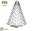 Battery Operated Glass Topiary With Candle And Snow - Clear - Pack of 4