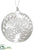 Fern Glass Ball Ornament - Clear - Pack of 6