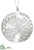 Fern Glass Ball Ornament - Clear - Pack of 6