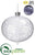 Battery Operated Beaded Glass Onion Ornament With Light - Clear - Pack of 6