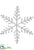 Silk Plants Direct Snowflake Ornament - Clear - Pack of 12