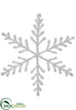 Silk Plants Direct Snowflake Ornament - Clear - Pack of 12