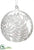 Fern Glass Ball Ornament - Clear - Pack of 12