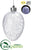 Battery Operated Beaded Glass Egg Ornament - Clear - Pack of 6