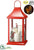 Battery Operated Faux Candle Lantern With Light - Red Clear - Pack of 1