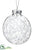 Plastic Disk Ornament - White Clear - Pack of 24