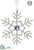 Rhinestone Snowflake Ornament - Blue Clear - Pack of 6