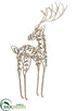 Silk Plants Direct Glittered Rhinestone Reindeer - Gold Clear - Pack of 2