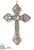 Rhinestone Cross Ornament - Gold Clear - Pack of 12