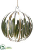 Silk Plants Direct Cactus Glass Ball Ornament - Green Clear - Pack of 6