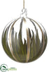 Silk Plants Direct Agave Glass Ball Ornament - Green Clear - Pack of 6