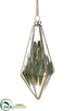 Silk Plants Direct Cactus Glass Finial Ornament - Green Clear - Pack of 12