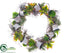 Silk Plants Direct Succulent Wreath - Green - Pack of 2