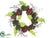 Silk Plants Direct Succulent, Fern Wreath - Green Burgundy - Pack of 1