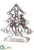 Christmas Tree Table Top White Washed - Whitewashed - Pack of 4