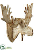 Silk Plants Direct Moose Head Wall Decor - Whitewashed - Pack of 1