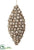 Acorn Finial Ornament - Beige Whitewashed - Pack of 12