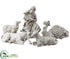 Silk Plants Direct Nativity Animal And The Shepherd - Brown Whitewashed - Pack of 2